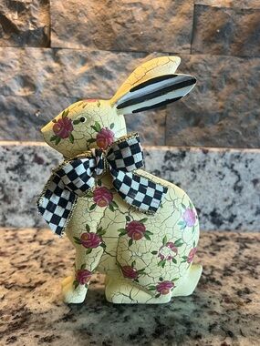 Mackenzie-Childs Rosie Rabbit. Like new condition, no tags. Retired piece, HTF!